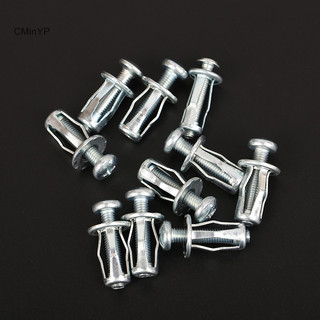 Cminyp 10 Bộ M4 / M5 / M6 Jack Nuts Xe Kim Loại Vít Cánh Hoa Hạt Có Ốc Vít Cho Rỗng Tường Sắt Da Vinh Quang