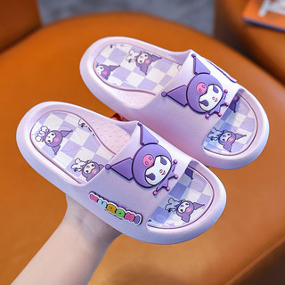 Dép cơm đen nữ nhà phòng tắm phòng tắm chống trơn trượt đế mềm cặp đôi nhà sanrio dép
