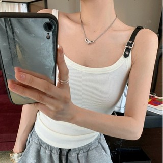 752#吊带小背心女夏季内搭打底上衣外穿美背自带胸垫内衣文胸一体