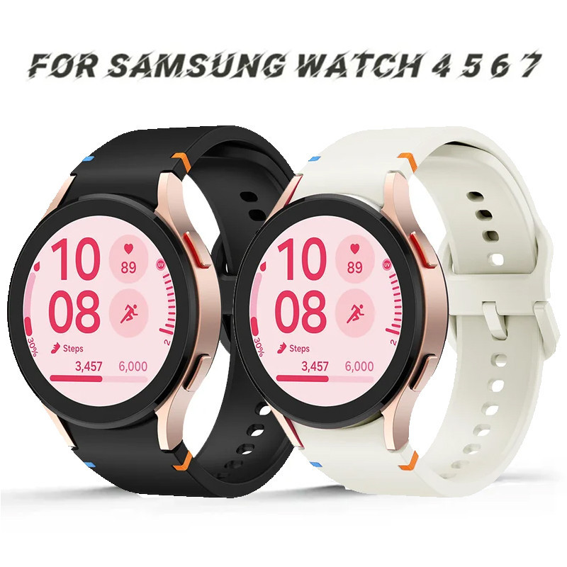 Dây 20mm cho Samsung Galaxy Watch 7 FE 6 4 5 Pro 44mm 44mm / Classic 43 47mm Silicone Không Khoảng C