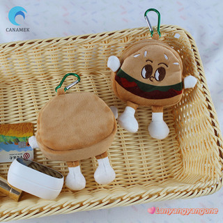 CANAMEK Sang Trọng Ví Bánh Mì Bánh Mì Đáng Yêu Đồng Xu Di Động Sang Trọng Thẻ Chìa Khóa Tai Nghe Túi Bảo Quản Ví Mặt Dây Chuyền Móc Khóa Bé Gái Quà Tặng Đồ Chơi Mới