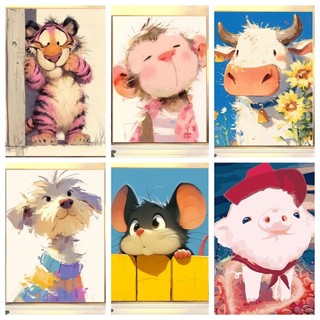  Động Vật 5d Tranh Gắn Đá Full Kim Cương Phòng Khách DánDiamond Cross Stitch Phòng Ngủ Phòng Ăn Thêu Kim Cương Trang Trí Nhà Cửa 30x40cm / 40x50cm / 50x60cm