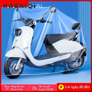 Bạt trùm xe máy SEAMETAL bằng nhựa dày trong suốt che mưa chống nước chống bụi cao cấp