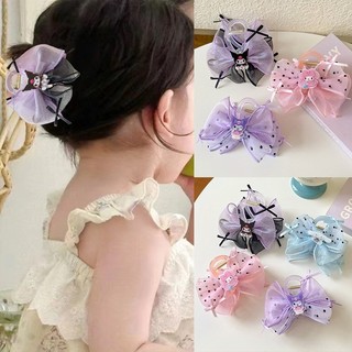 Anime Sanrio Hello Kitty Kẹp Tóc Kuromi Cinnamoroll Cá Mập Lấy Kẹp Cô Gái Kawaii Mũ Quà Tặng