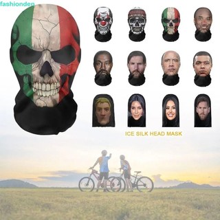 Mặt nạ liền mạch 3D FASHIONDEN, Khăn quàng cổ in hình mặt ngộ nghĩnh Mặt nạ in 3D, Hip Hop Ice Silk Người nổi tiếng 3D Ice Silk Head Mask Riding