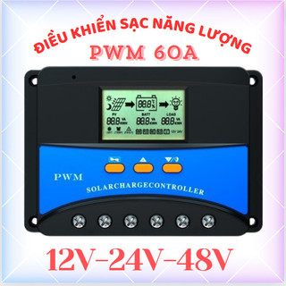 Bộ Điều Khiển Sạc Năng Lượng Mặt Trời  60A PWM  12V/24V/48V  Soyer Tech