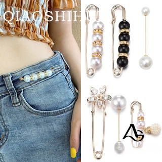QIAOSHIHUI Ghim Cài Quần Áo Đính Ngọc Trai Chống Ánh Sáng Tùy Chỉnh Thời Trang Cho Nữ