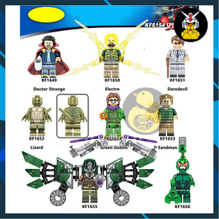 KF6154  Mô Hình Siêu Anh Hùng Đồ Chơi Lắp Ráp Super Hero Người Nhện Electro Doctor Strange Green Goblin