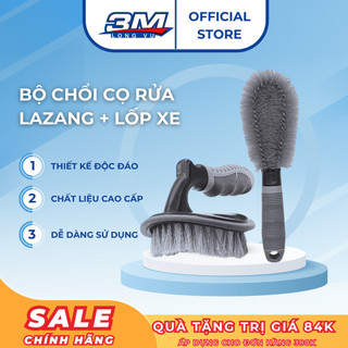 Combo bộ chổi cọ rửa vành lazang + Bàn Chải Vệ Sinh Bánh Xe Chuyên Nghiệp, vệ sinh hiệu quả