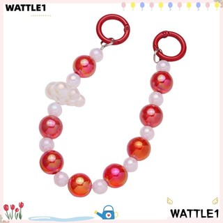 Móc khóa chuỗi hạt WTTLE, Mặt dây chuyền hạt đám mây thay thế Acrylic, Điện thoại dây buộc điện thoại đầy màu sắc đơn giản