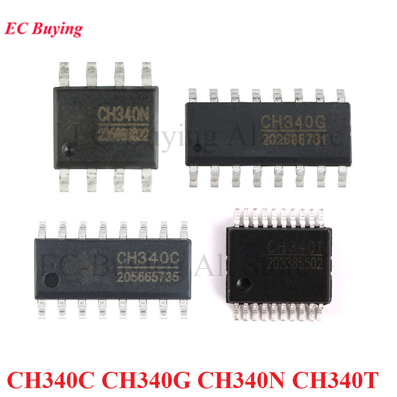 5 Cái / lốc CH340 CH340C CH340G CH340N CH340T Chip IC SOP-16 SSOP-20 SOP-8 SMD USB Sang Giao Diện UA