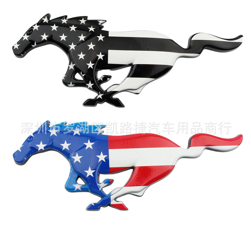 Thích hợp Ford Ford Mustang Mustang Mustang Logo ô tô Mustang Logo 2.3T Lưới trước Logo 3D Logo kim 