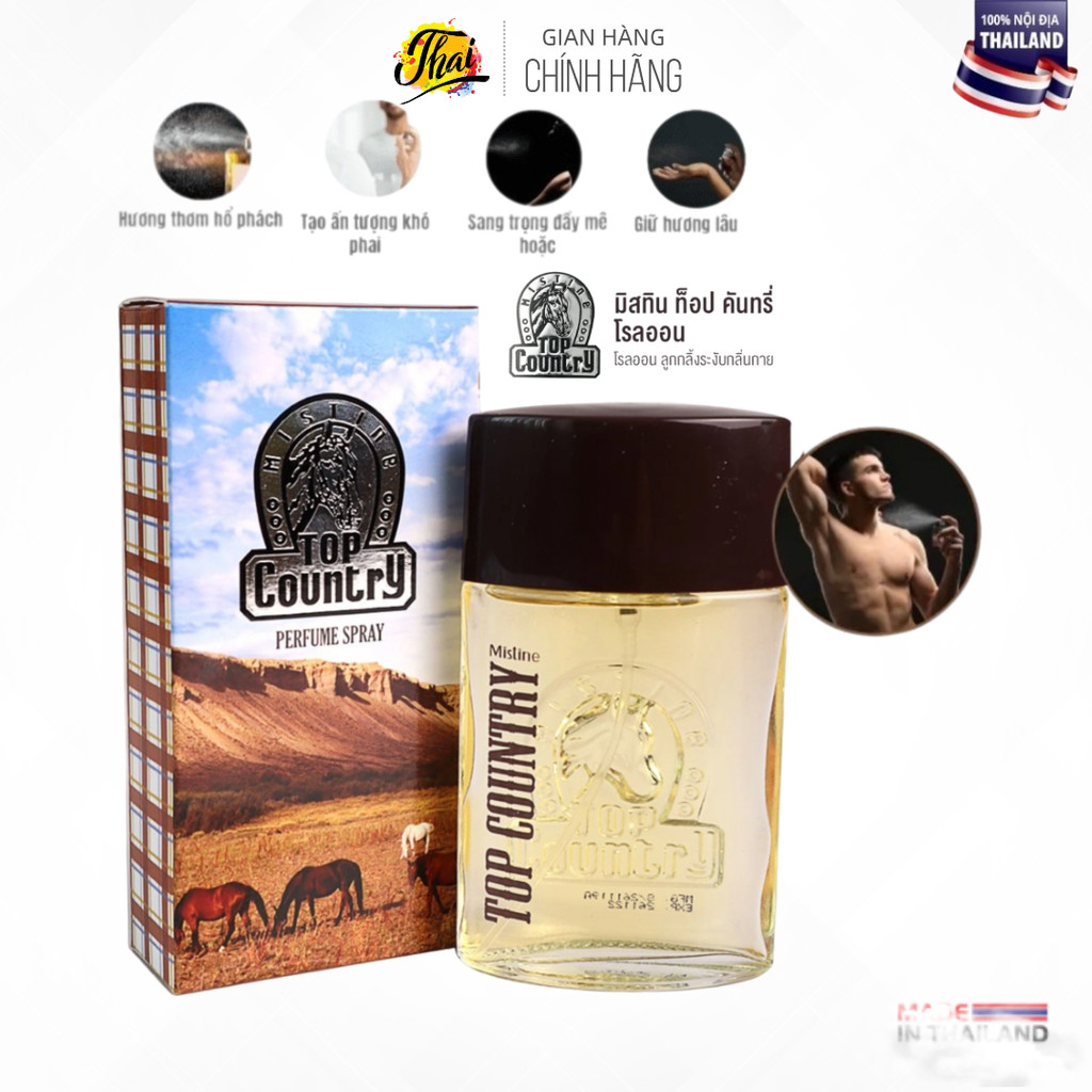 Nước hoa cho Nam Mistine Top Country Perfume Spray 50ml Thái Lan
