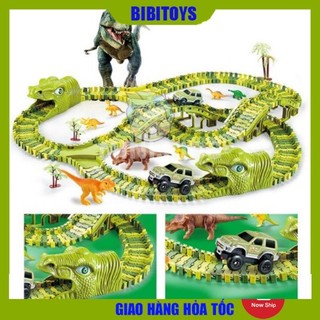Bộ đồ chơi lắp ráp đường ray khủng long cỡ lớn 240 chi tiết cho bé từ 3 tuổi trở lên