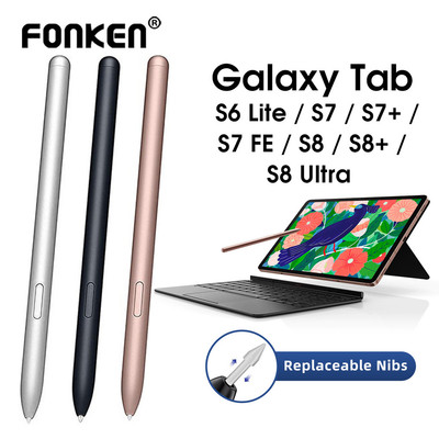 Fonken Tablet Stylus Cho Samsung Galaxy Tab S6 Lite / S7 / S7 + / S7 FE / S8 / S8 + / S8 Ultra Stylus Pen Hỗ Trợ Đầu Thay Thế Bút Cảm Ứng
