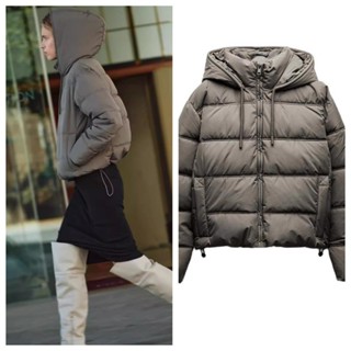  Zara Thu Đông Phong Cách Mới Nữ Rời Ngắn Phong Cách Dài Tay Dày Có Mũ Trùm Đầu Áo Khoác Có Đệm Áo Khoác 3046241 