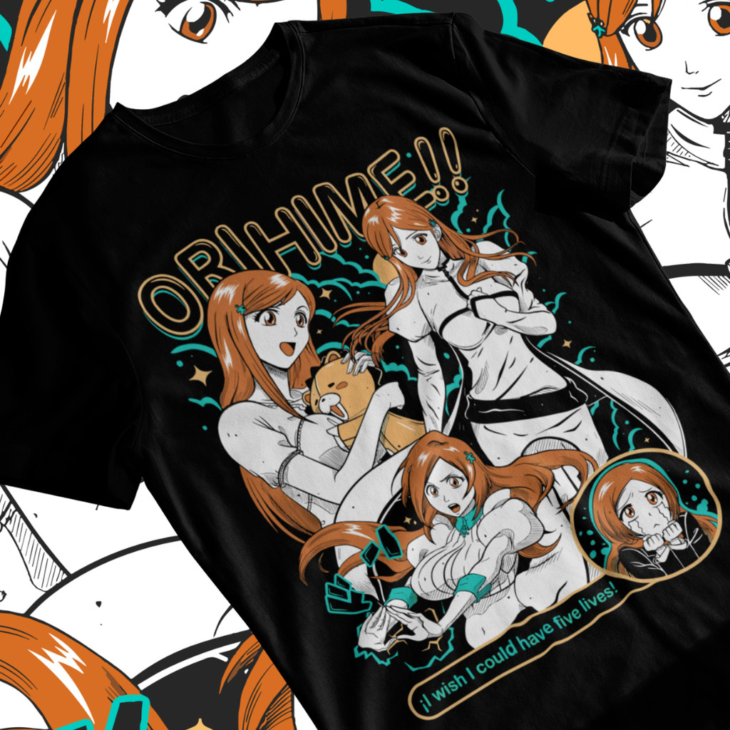 Orihime Inoue Áo Thun Ichigo Bleach Anime Manga Zaraki Kenpachi Soft Tee