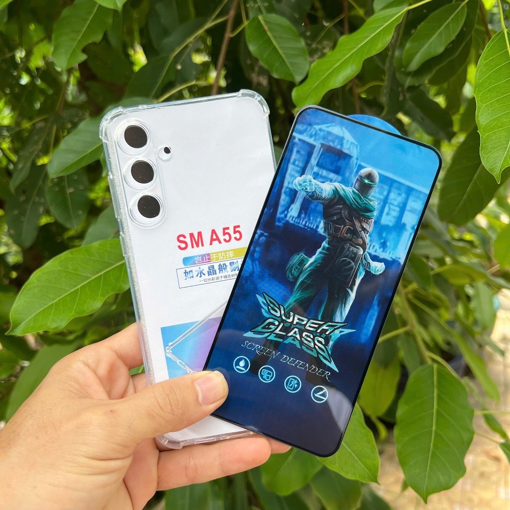 Ốp chống sốc kèm cường lực full Samsung A55 A35
