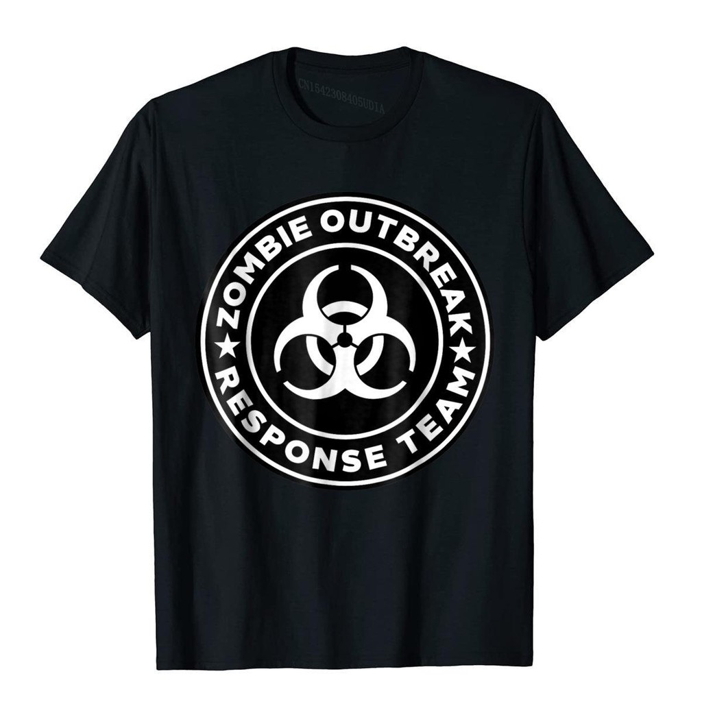 Zombie Outbreak Phản Ứng Đội Áo Thun Ngộ nghĩnh Zombie Áo Sơ Mi Mới Về Nam Áo Cotton Áo Sơ Mi Phong 