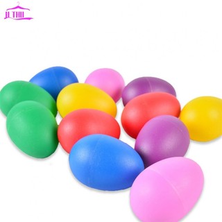 【UTHU】Maracas Rattle Easter Sound Egg 12 Pcs Latin Hand Percussion Musical Instrument