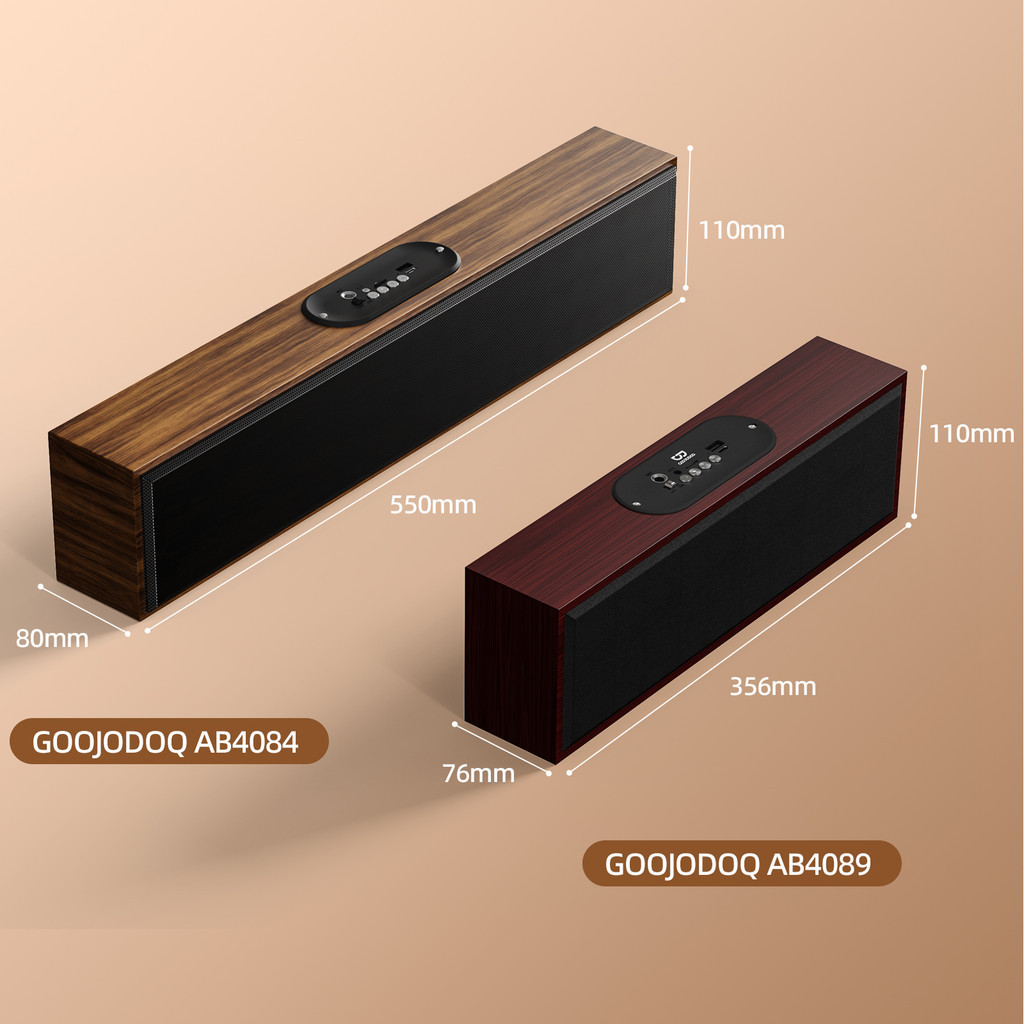 Loa Bluetooth GOOJODOQ hỗ trợ bốn chế độ phát lại và kết nối có dây Loa nhỏ gọn di động vân gỗ đẹp | BigBuy360 - bigbuy360.vn