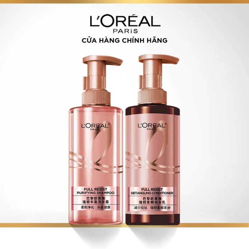 Bộ đôi dầu gội xả ngăn ngừa & giảm gãy rụng tóc, giúp tóc chắc khỏe hơn L’oreal Paris Elseve Full Resist 440ml | BigBuy360 - bigbuy360.vn