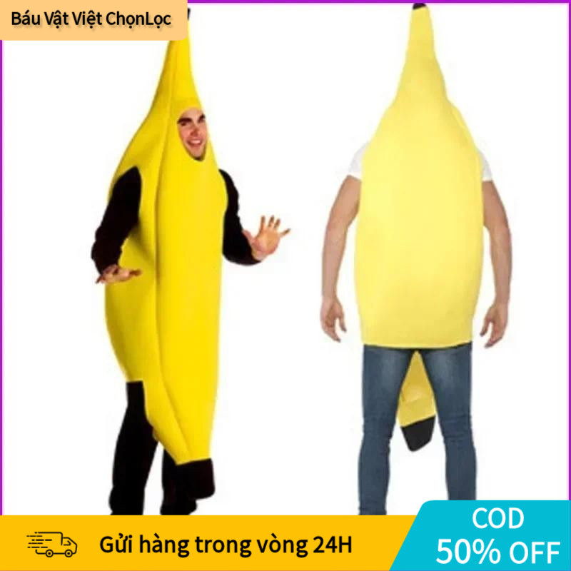Bộ đồ Halloween hóa trang cosplay quả chuối tạo điểm nhấn ấn tượng cho bữa tiệc
