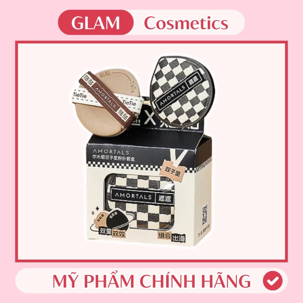 AMORTALS - Set 3 Amortals 1 Mút Tán Nền XL & 1 Mút Cushion Kèm Hộp Đựng