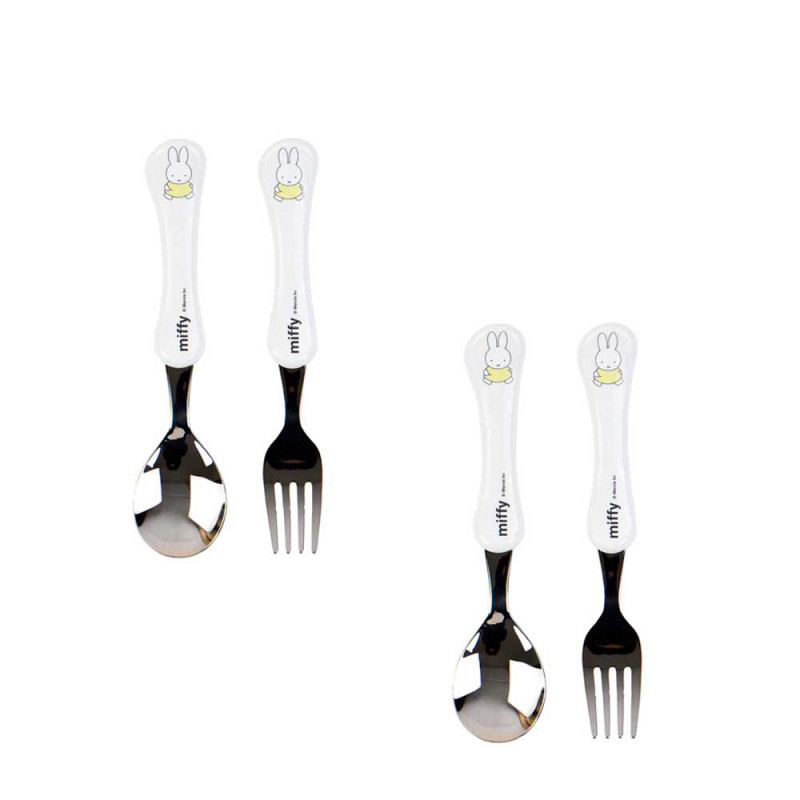 Miffy domestic stainless steel children's spoon and fork set