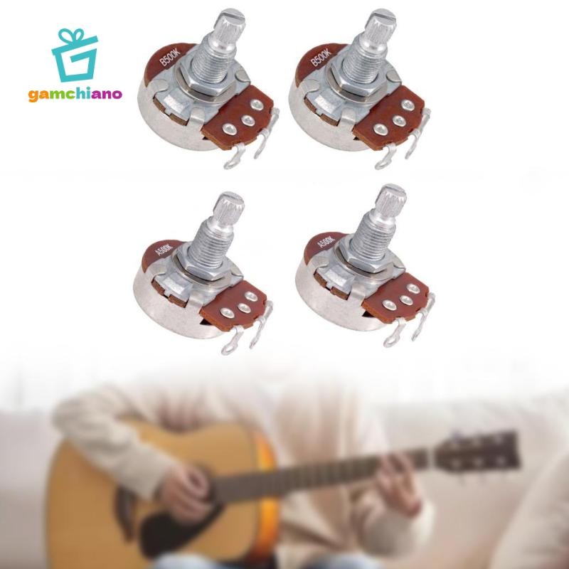 4 Miếng Âm Thanh A500K / B500K Nồi Điện Áp Cho Đàn Guitar Điện
