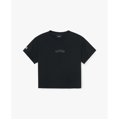 MLB - Áo croptop nữ cổ tròn tay ngắn Basic_3FTSB0154-50BKS