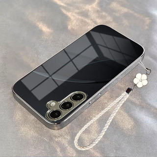  ốp lưng samsung S25 S24 S23 S22 S21 S21 + S20 Note20 10 Ultra   Plus   Pro   FE A55 A54 A53 A52 A35 A34 A33 A23 A15 A14 A13 A05S A05 ốp kính dây đeo điện thoại đường màu đen dành cho doanh nhân 