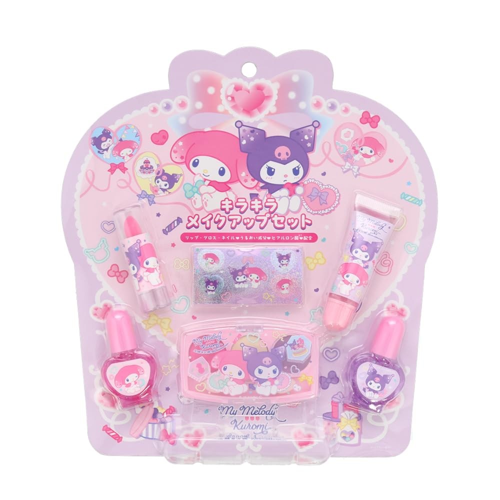 Shobido Kawaii Sanrio Glitter Makeup Set (My Melody & Kuromi) Washable Kids Cosmetics SA43885 ㅤDirec