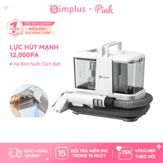 Simplus Pink Máy Giặt Sofa/Giường/Thảm Cầm Tay Da Năng Lực Hút Mạnh 12,000Pa 2 Bàn Chải Thay Thế BYJH004