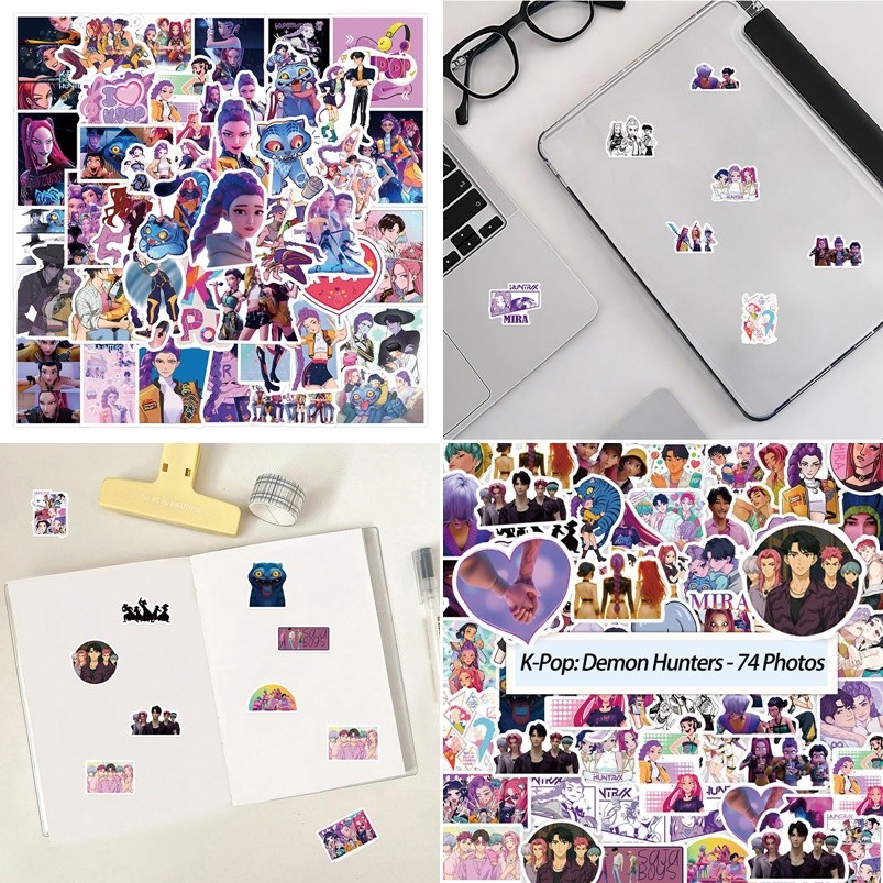 Demon Hunter Team Dán Nhãn Dán Anime Chống Thấm Nước Độc Đáo Cho Học Sinh Diy Sổ Lưu Niệm