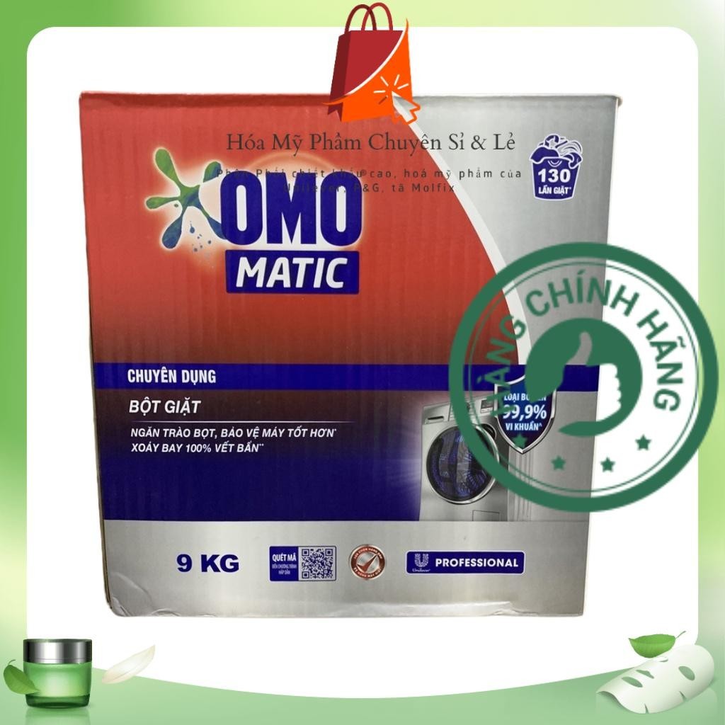 OMO Bột giặt thùng 9KG cho máy cửa trên, cửa trước, giặt tay