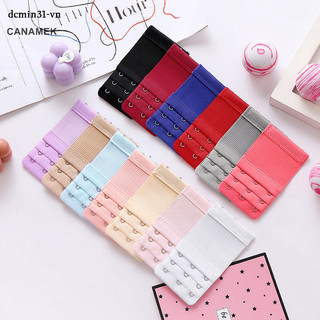 Canamek phụ kiện áo ngực 2 chiếc khóa móc nữ áo ngực mở rộng dây đeo 3 hàng có thể điều chỉnh đai khóa nối dài dây đeo móc mở rộng mới
