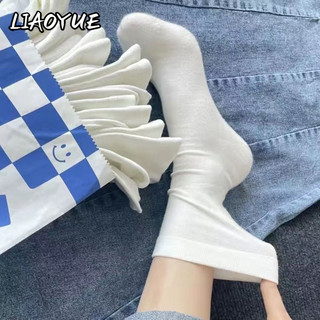 Sthb Vớ Dài Bằng Len cashmere cotton Màu Trơn Đơn Giản Cho Nữ vn