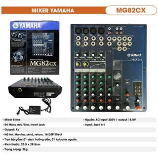 Bàn Mixer Yamaha MG82CX- 32 chế độ EFFECT, Bộ Xử Lý Hiệu Ứng Onboard 24-Bit - Hiệu Suất 8-Kênh Của EFX8 Siêu Di Động
