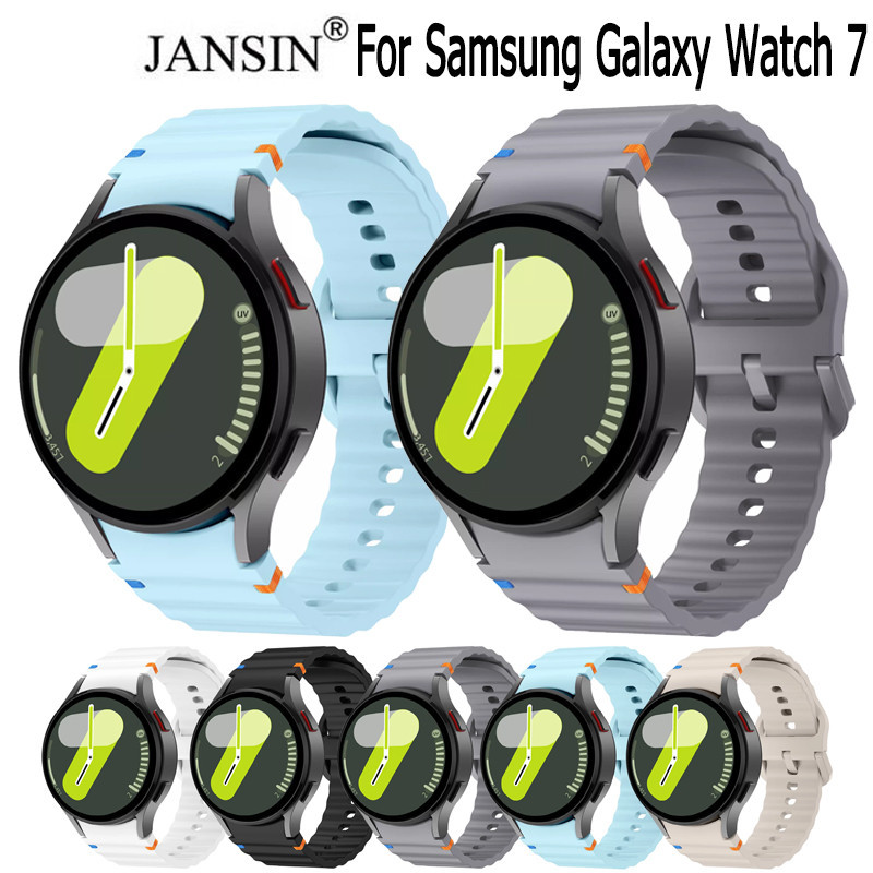 jansin Dây Đeo Sóng Cho Samsung Galaxy Watch 7 Vòng Tay Thể Thao KHÔNG Khoảng Cách Đồng Hồ Thông Min