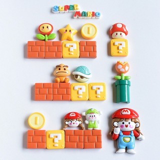 Super mario 3d nam châm tủ lạnh tủ lạnh trang trí nhà đồ chơi trẻ em sáng tạo
