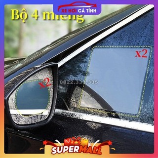 Bộ 2 Miếng dán Công nghệ NANO chống lóa- bám -đọng - tụ hơi nước mờ gương xe ô tô xe hơi loại một| Xe hơi cá tính