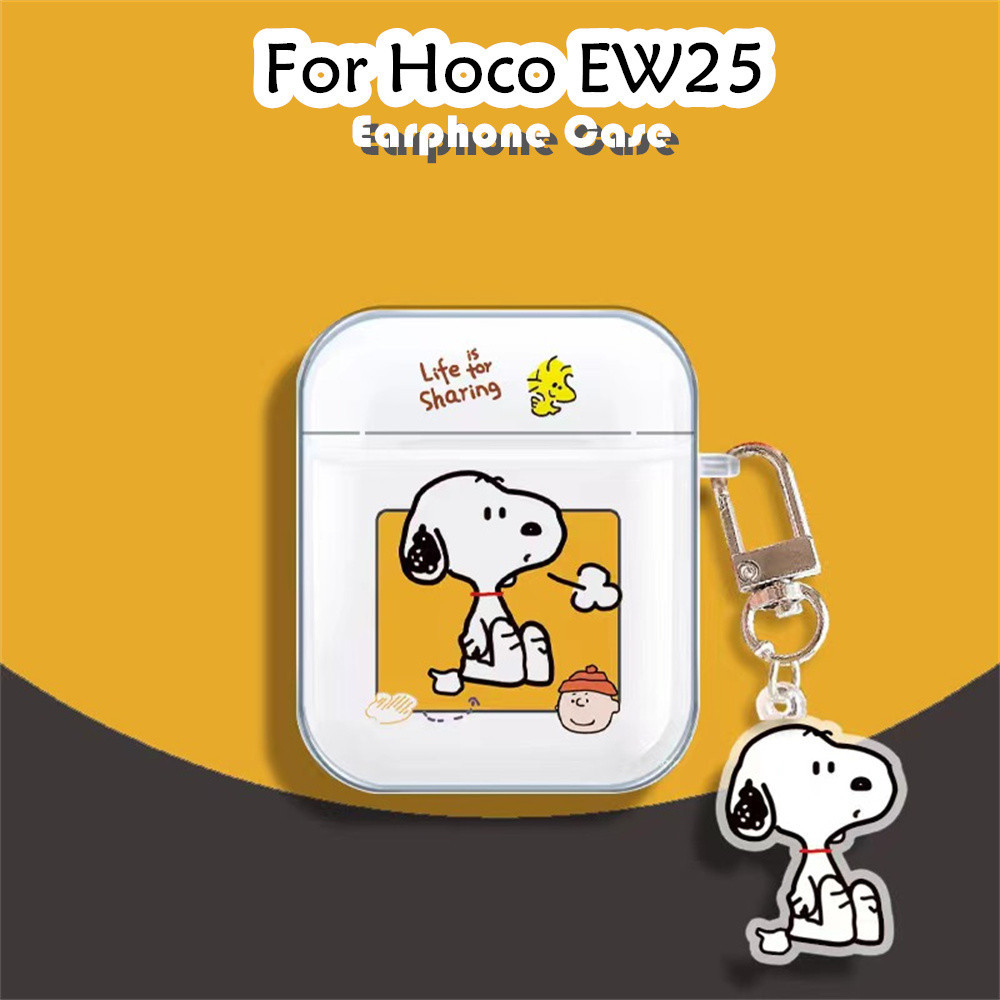 [Chất lượng cao] Dành cho vỏ Hoco EW25 Vỏ tai nghe silicon mềm trong suốt hoạt hình đổi mới