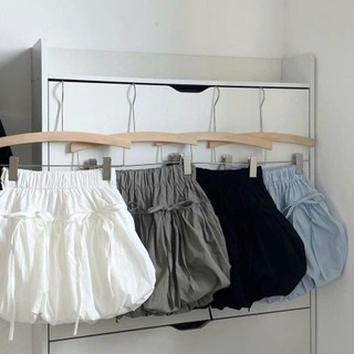 Chân váy bí nữ chất gió nhăn đính nơ - NS339