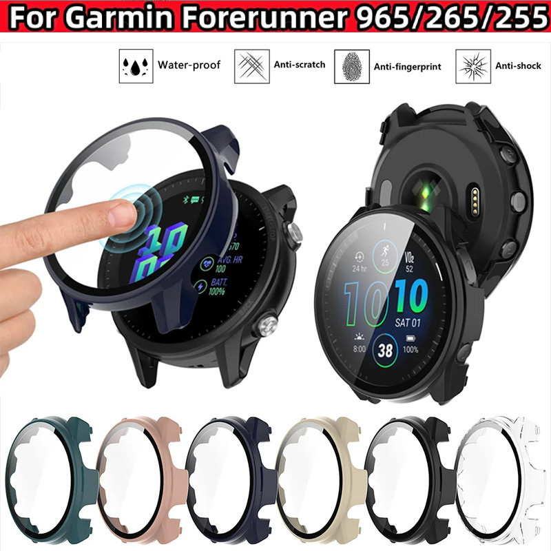 Ốp đồng hồ Kính Bảo vệ PC cho Garmin Forerunner 965 265 955 255 265S 255S miếng dán toàn màn hình