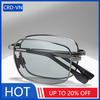 [CRD] Sắc Thái Cho Nam Gấp Kính Chống Nắng Photochromic Lái Xe Có Khung Hợp Kim Kính Mắt Vuông Nam Kính Che Nắng Lái Xe Phân Cực Ngoài Trời Kính Mát