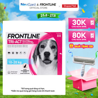 Frontline Tri-Act - Tuýp nhỏ gáy phòng & trị ve, rận, bọ chét, ruồi, muỗi dành cho chó - 1 hộp 3 tuýp