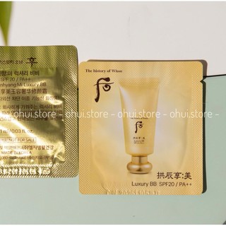 Combo 10 gói kem nền trang điểm Whoo BB Luxury Cream SPF20/PA++ 10ml date 2026