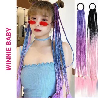   DÀI 60CM  Tóc Giả Tết Dây Nhuộm Màu Ombre Thời Trang Cá Tính Nổi Bật Cho Bé Gái Nhiều Màu Nổi Bật 