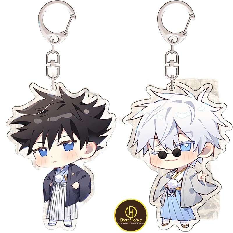 < Kqdsp > Móc Khóa anime jujutsu kaisen gojo satoru fushiguro megumi kawaii_in 2 mặt sắc nét